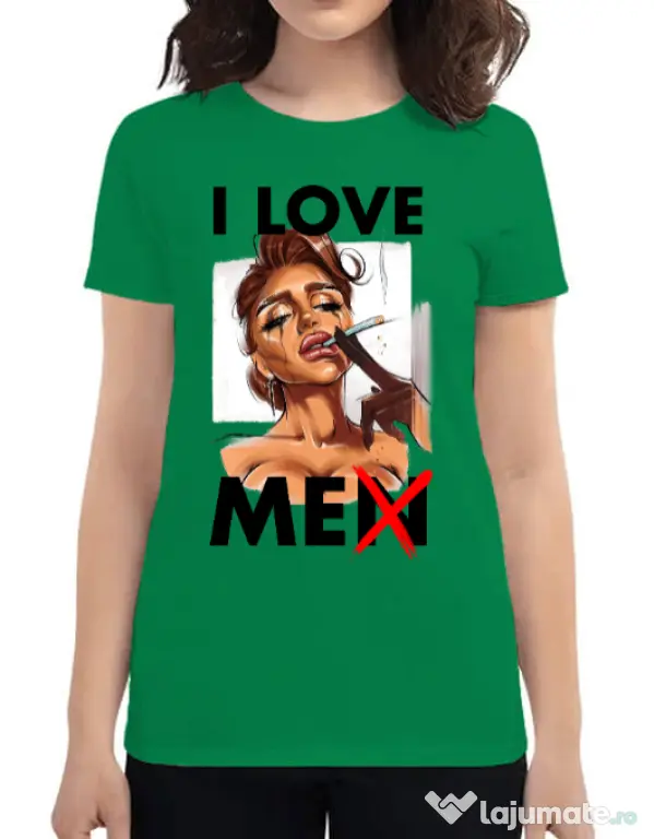 Tricou ADLER dama Black tears Verde mediu