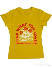 Tricou ADLER dama Find what you love Galben