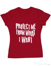 Tricou ADLER dama Protect me Rosu