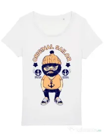 Tricou STANLEY STELLA dama Original sailor Alb