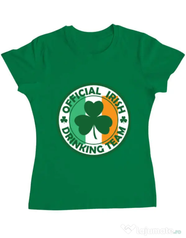 Tricou ADLER dama Irish Drinking Team Verde mediu