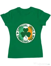 Tricou ADLER dama Irish Drinking Team Verde mediu