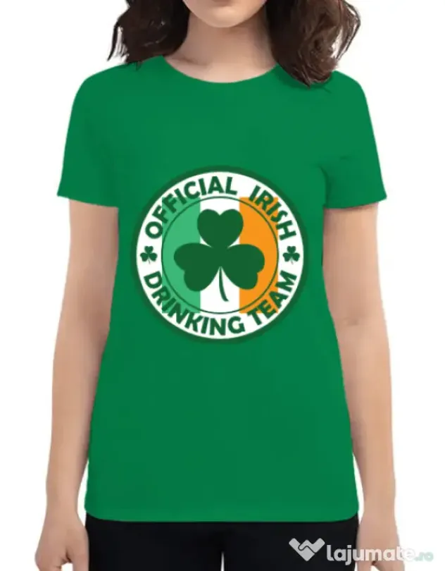 Tricou ADLER dama Irish Drinking Team Verde mediu