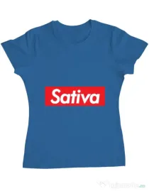 Tricou ADLER dama Sativa Albastru azuriu