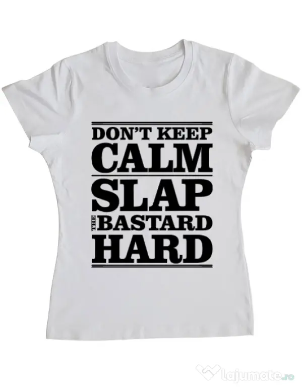 Tricou ADLER dama Slap the bastard Alb