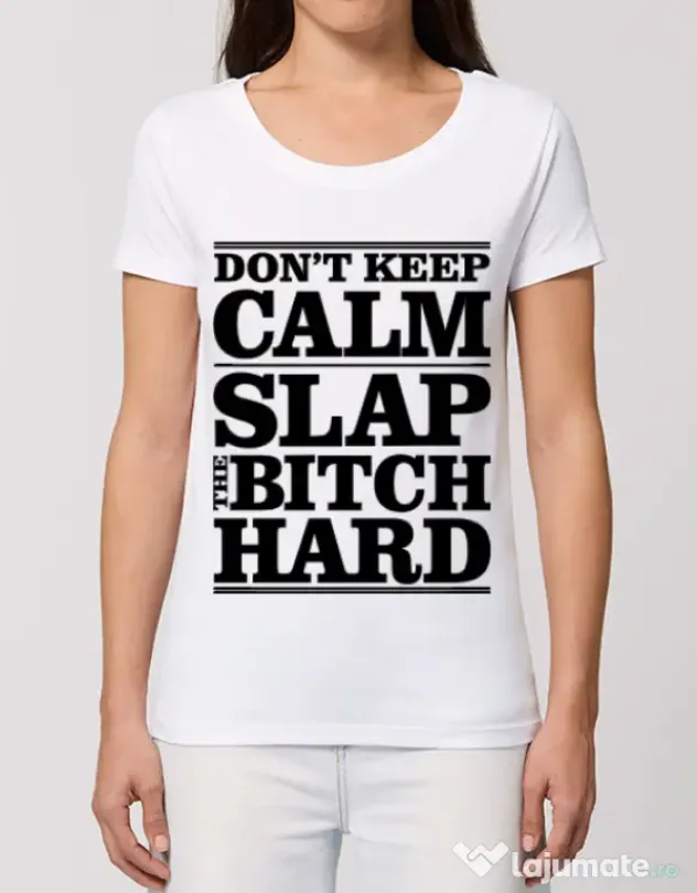 Tricou STANLEY STELLA dama Slap the bitch Alb