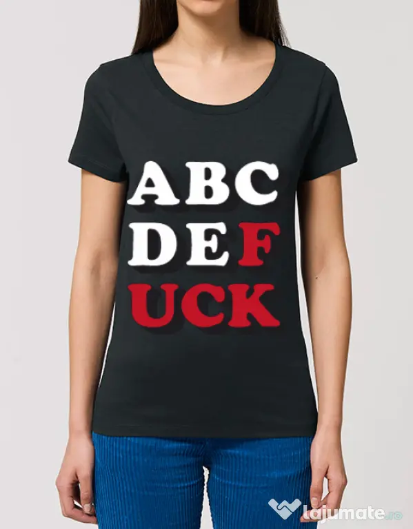 Tricou STANLEY STELLA dama The alphabet Negru