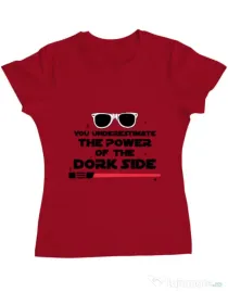 Tricou ADLER dama The power of the dork side Rosu