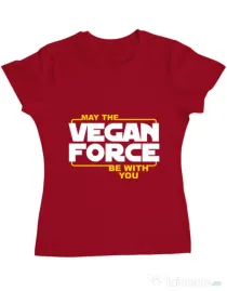 Tricou ADLER dama Vegan force Rosu