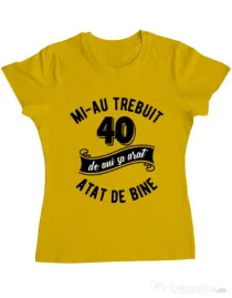 Tricou ADLER dama 40 de ani Galben