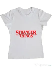 Tricou ADLER dama Stranger things Alb