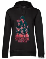 Hoodie dama cu gluga Stranger team Negru