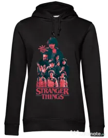 Hoodie dama cu gluga Stranger team Negru