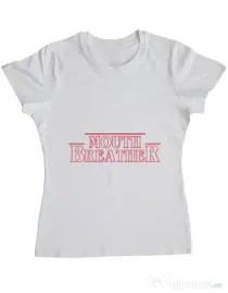 Tricou ADLER dama Mouth breather Alb