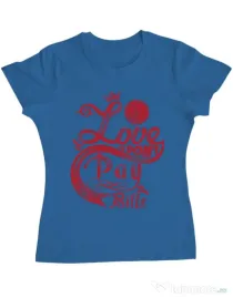 Tricou ADLER dama Love Albastru azuriu