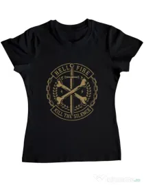 Tricou ADLER dama Cross Bones Negru