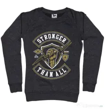 Bluza ADLER dama Stronger Than All Negru melanj