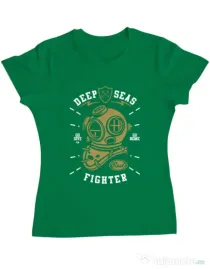 Tricou ADLER dama Deep Seas Fighter Verde mediu
