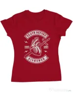 Tricou ADLER dama Death Before Dishonor Rosu