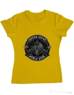 Tricou ADLER dama Sniper Squad Galben