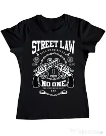 Tricou ADLER dama Street Law Negru