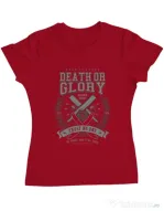 Tricou ADLER dama Death or Glory Rosu