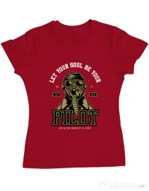 Tricou ADLER dama Let Your Soul Be Your Pilot Rosu