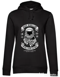 Hoodie dama cu gluga Space Rebellion Negru