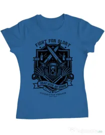 Tricou ADLER dama Fight For Glory Albastru azuriu