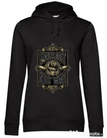 Hoodie dama cu gluga Make Art Not War Negru