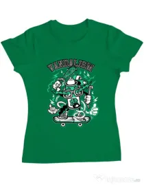 Tricou ADLER dama Vandalism Verde mediu