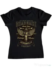 Tricou ADLER dama Road Rage Negru