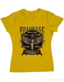 Tricou ADLER dama Road Rage Galben