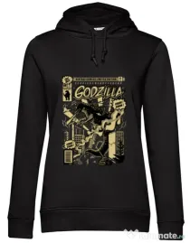 Hoodie dama cu gluga Godzilla Negru