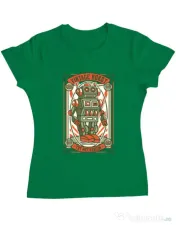 Tricou ADLER dama Vintage Robot Verde mediu