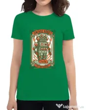 Tricou ADLER dama Vintage Robot Verde mediu