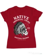 Tricou ADLER dama Native Trooper Rosu