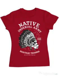 Tricou ADLER dama Native Trooper Rosu