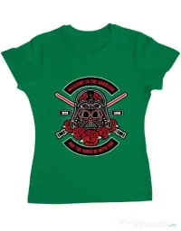 Tricou ADLER dama Darth Vader Sugar Skull Verde mediu