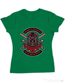 Tricou ADLER dama Darth Vader Sugar Skull Verde mediu