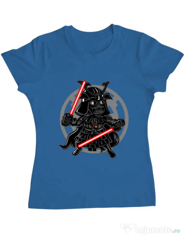 Tricou ADLER dama Darkside Samurai Albastru azuriu
