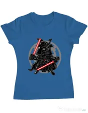 Tricou ADLER dama Darkside Samurai Albastru azuriu 