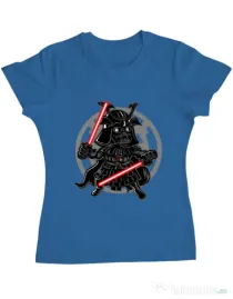 Tricou ADLER dama Darkside Samurai Albastru azuriu