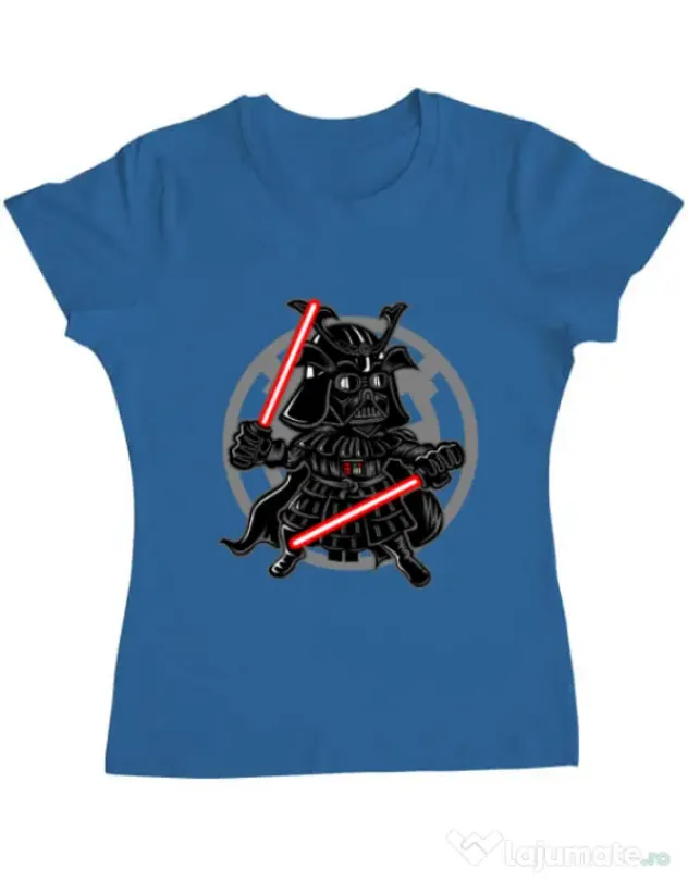 Tricou ADLER dama Darkside Samurai Albastru azuriu