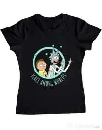 Tricou ADLER dama Peace among worlds Negru