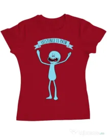 Tricou ADLER dama Existence is pain Rosu