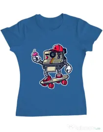 Tricou ADLER dama Polaroid Albastru azuriu