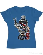Tricou ADLER dama Barber Skater Albastru azuriu