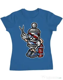 Tricou ADLER dama Barber Skater Albastru azuriu