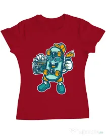 Tricou ADLER dama Skate bastard Rosu